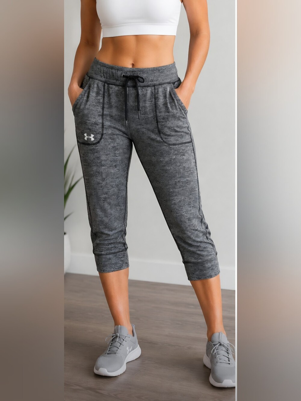 Under Armour Gray Heather  Jogger Sweatpants Women